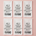 Set of 6 | You & I Are More Than Friends, We're Like a Really Small Gang Funny Snarky Dish Cloth Towel | Funny Tea Towel