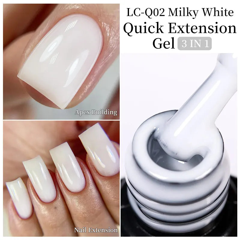 LILYCUTE 7ML Jelly Nude Pink Quick Extension Gel Nail Polish Transparent  Finger Prolong Long Lasting Construction Gel Varnish