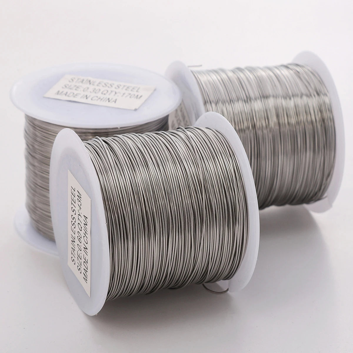 1Roll 304 Stainless Steel Wire Handmade Beading Wire, Size 0.2-0.6mm, For DIY Craft And Jewelry Making Supplies