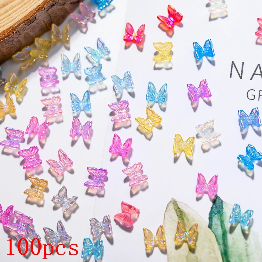 500-600pcs Bow Flower Nail Art Resin Decorations Mix Shapes Nail Charms Press on Manicure Supplies Jewelry Kawaii Accessories *&