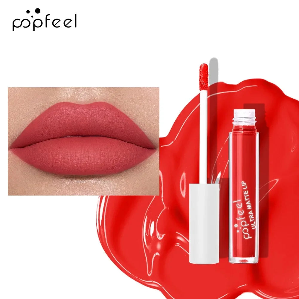 Punk Black Matte Liquid Lipstick Waterproof Long Lasting Party Lip Glaze Cosplay Velvet Nude Lip Tint Halloween Lip Makeup