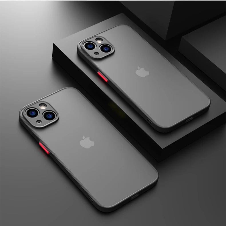 The New Anti-drop 2 in 1 Case For iphone SE 2020 7 8 6 Plus X XR XS 11 12 13 14 Pro Max Frosted Fine Pore Skin Protection Cases