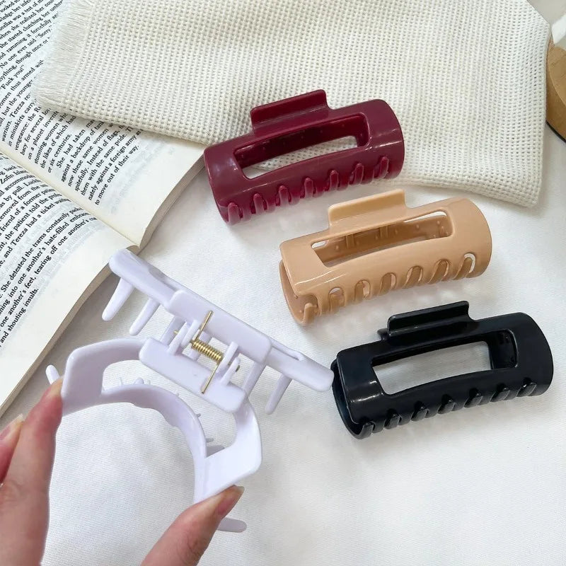New Soft Silicone Hair Claw Large Geometric Claw Clips Durable Anti-collision Durable Hair Clips for Women Hair Accessories