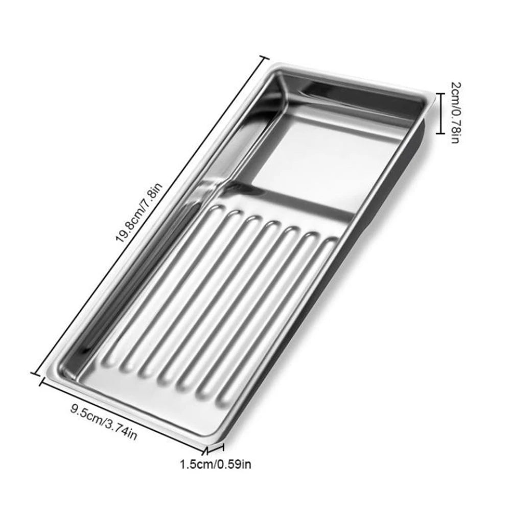 Stainless Steel Nail Decoration Cosmetic Storage Tray Nail Equipment Plate Doctor Surgery Dental Tray Nail Polish Display Tools