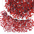 Red Silvery Flatback Resin Rhinestones 2mm 3mm 4mm 5mm 6mm Faux Gems Beads for Crafts DIY Nail Art Charms Supplies Stone Bulk