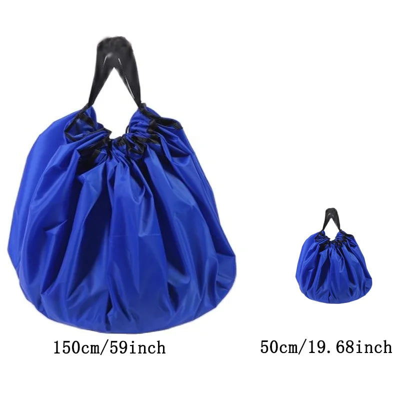 1pc Multifunction Portable Kids Toy Storage Bag Building Blocks Play Mat