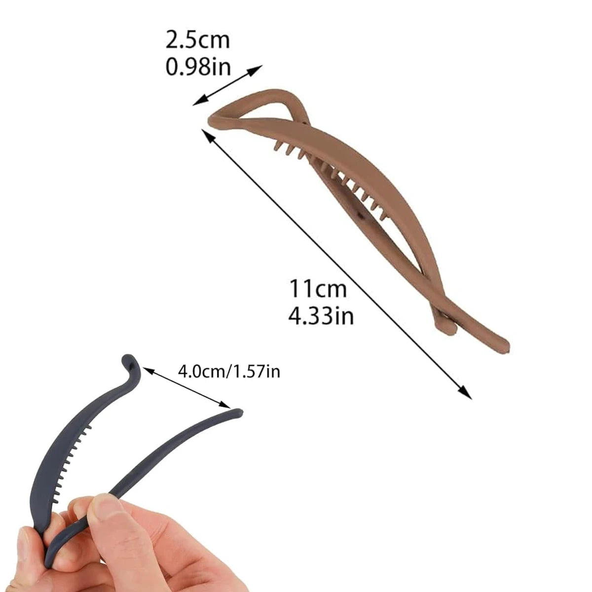 6 Pcs Banana Hair Claw Clips for Women Matte Jaw Clamps Hair Accessories for Thick Thin Fine Hair Strong Hold
