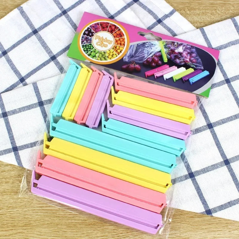 Portable Kitchen Storage Food Saver Clip Sealing Bag Clip Sealer Clamp Plastic Tool Freezer Bag Clips Kitchen Accessory DJ003