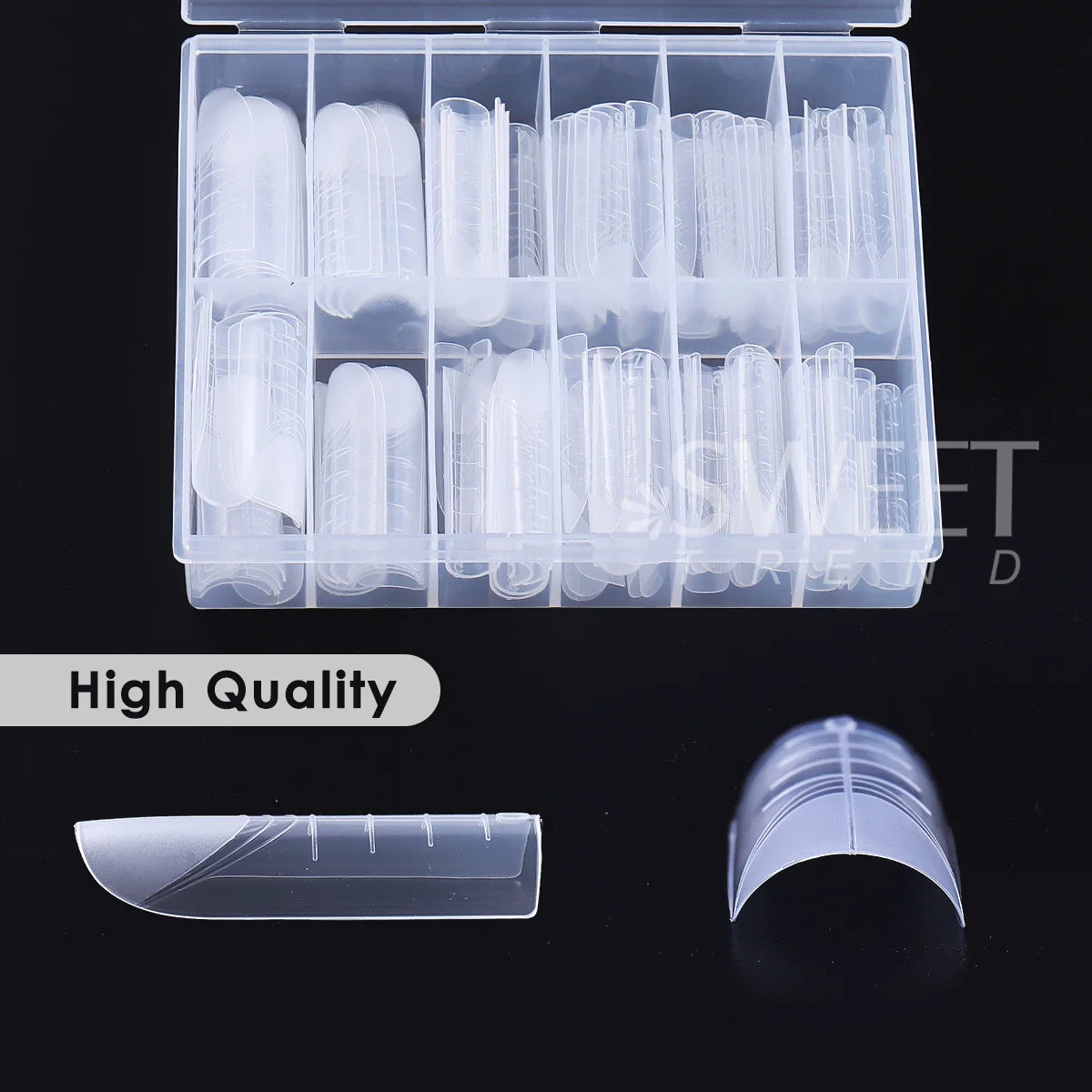 120pcs Toenail Extension Mold Kit Reusable Acrylic Gel Extension Forms Dual Forms Reusable DIY Full Cover Fake Pedicure Supplies