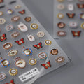 1pcs 5D Relief Kawaii Sheep Nail Art Stickers Cartoon Acrylic Exquisite Self Adhesive Transfer Nail Decoration Slider Decals DIY