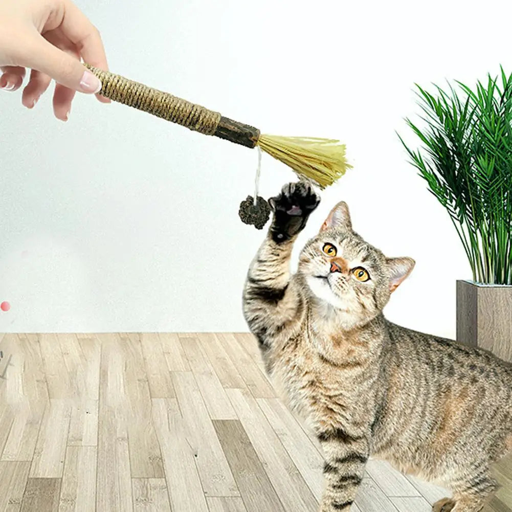 Catnip Teeth Grinding And Biting Stick Teasing Cat Stick Teasing Cat Toy Bell Teeth Grinding And Biting Stick