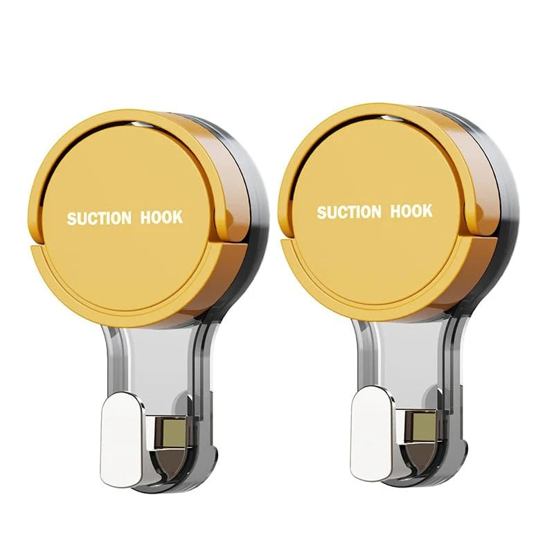 1/2pcs Contemporary Suction Cup Hooks Wall Mount No-Drill Vacuum Sealed Hooks for Towels Kitchen Bathroom and Home Organization