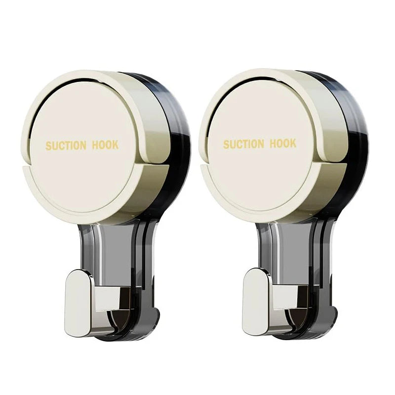1/2pcs Contemporary Suction Cup Hooks Wall Mount No-Drill Vacuum Sealed Hooks for Towels Kitchen Bathroom and Home Organization