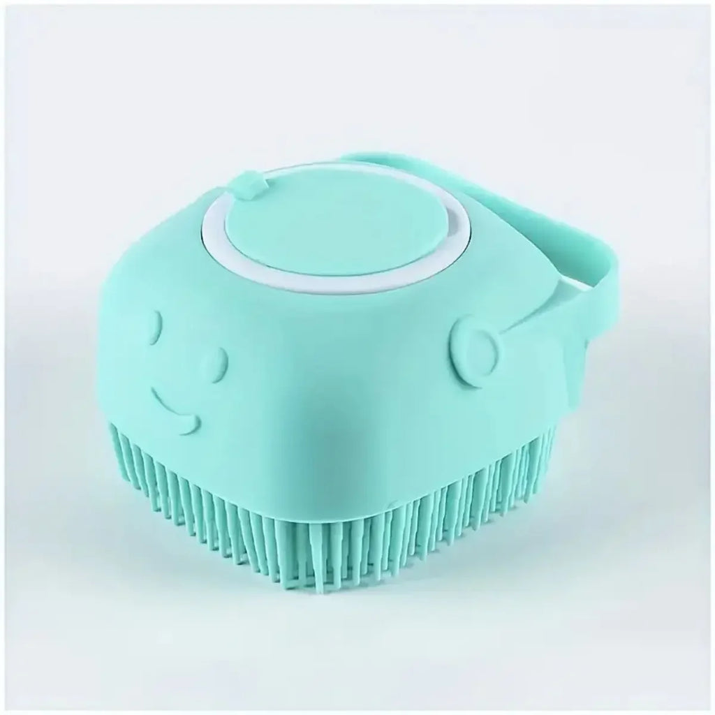 1pcs Soft  Dog Bath Brush - Gentle Massage with Shampoo Dispenser - Efficient Cat Grooming Brush for a Paws-itive Cleanin