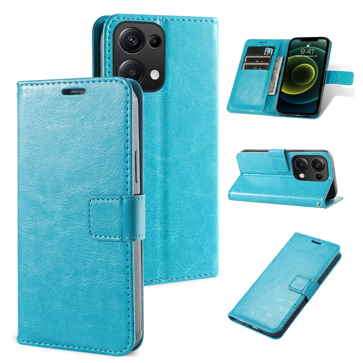 Magnetic Leather Wallet Case for iPhone 11 12 13 14 15 16 17 Pro Max Mini XR XS 8 7 6s 6 Plus SE 2020 5S Flip Card Holder Cover