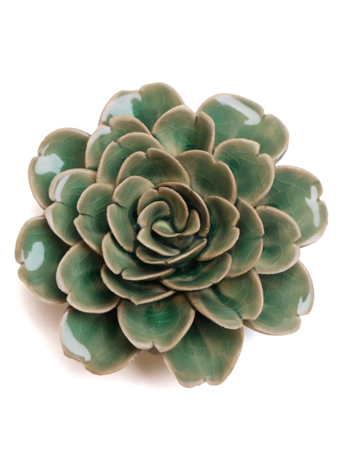 Ceramic Small Green Tea Rose