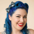 Sourpuss Blue Leopard Glitter Hair Bows Set of 2 | Rockabilly Hair Accessories Leopard Print Hair Clips