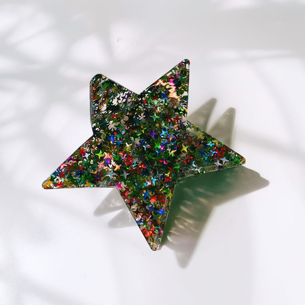 Velvet Claws Glitter Star Hair Claw