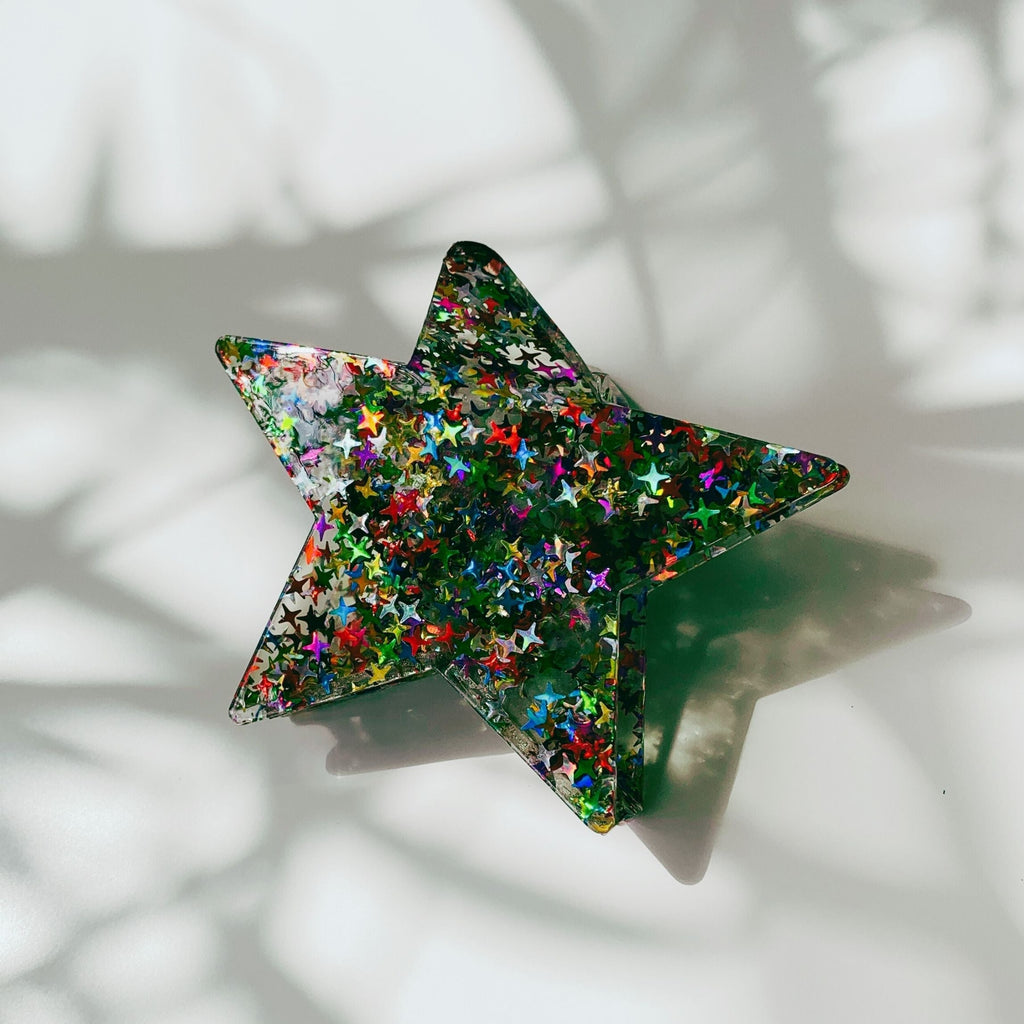 Velvet Claws Glitter Star Hair Claw