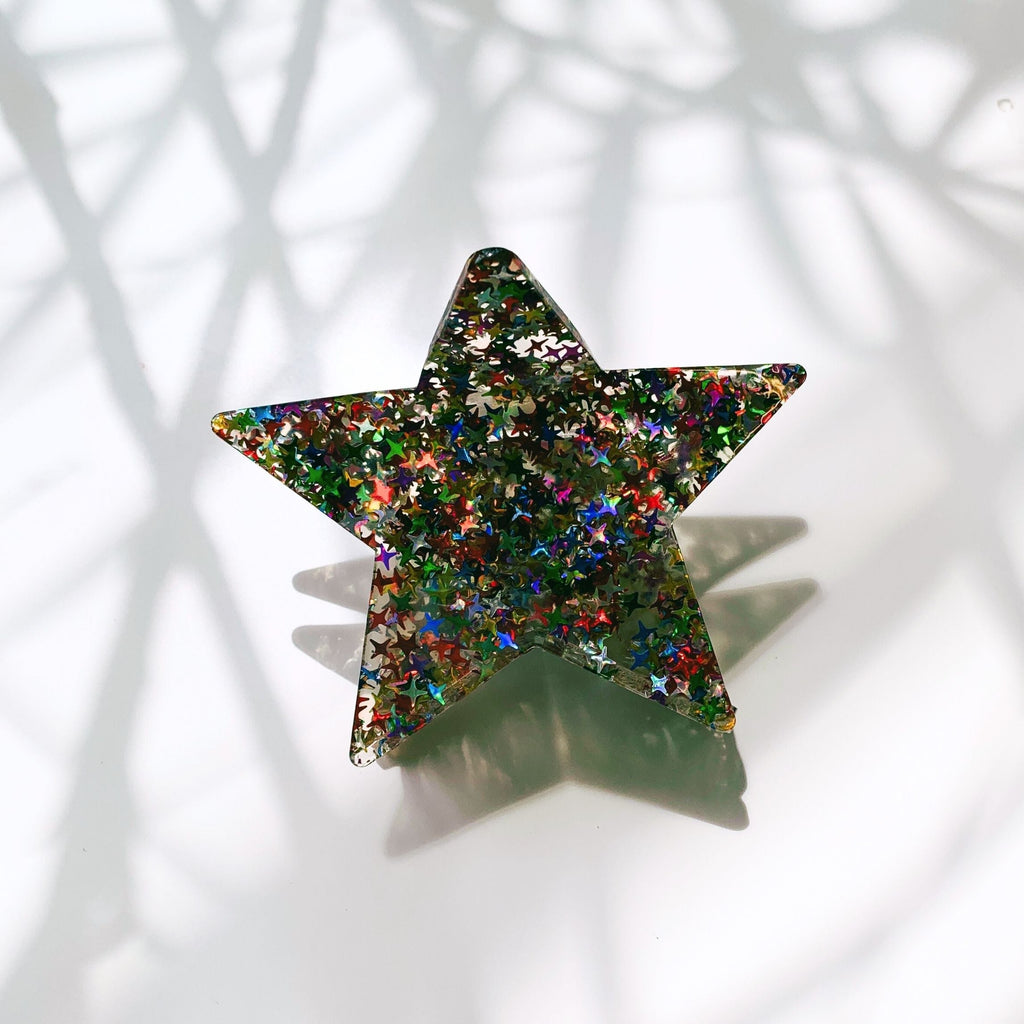 Velvet Claws Glitter Star Hair Claw
