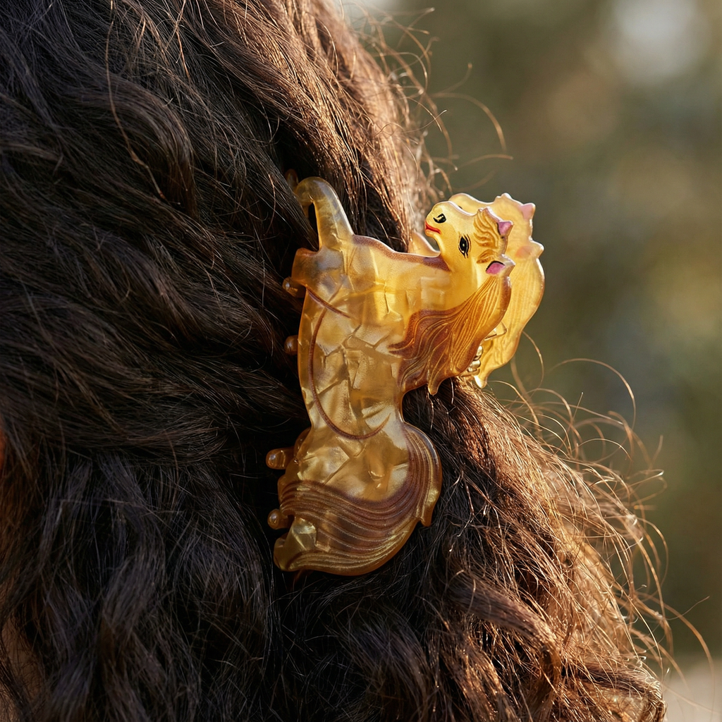 Velvet Claws Golden Horse Hair Claw