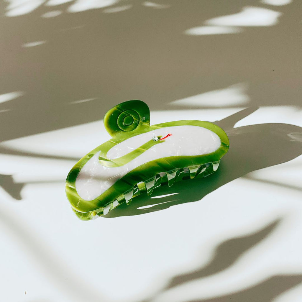 Velvet Claws Hair Clip | Green Snake Hair Claw