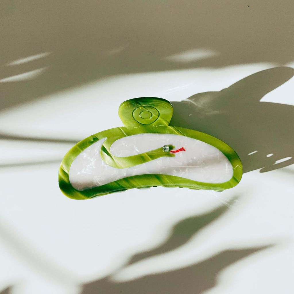 Velvet Claws Hair Clip | Green Snake Hair Claw