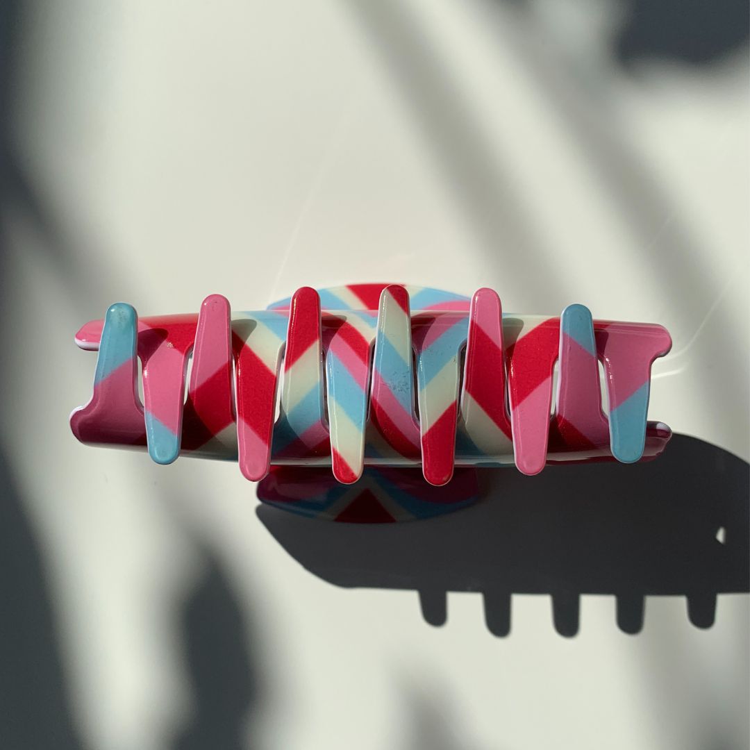 Velvet Claws Hair Clip | The Foxy in Red Mint Hair Claw