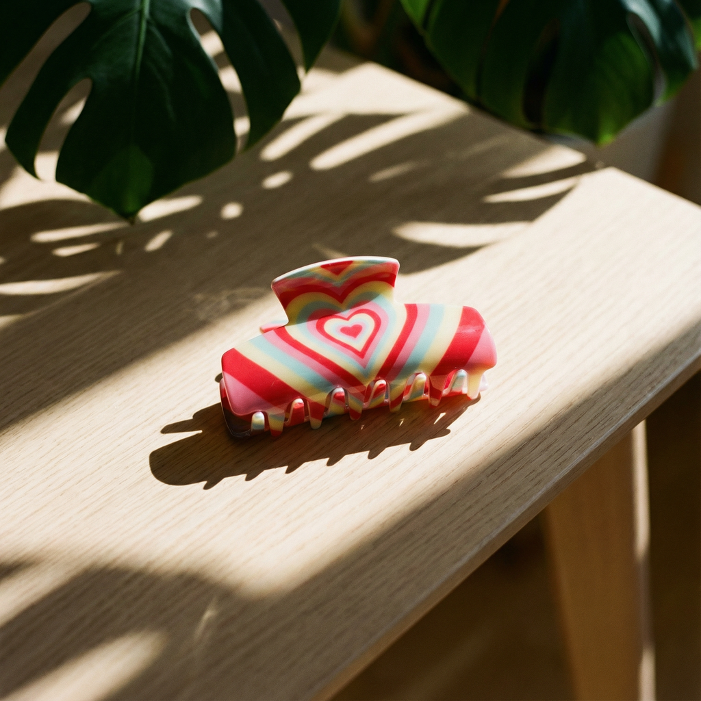 Velvet Claws Hair Clip | The Foxy in Red Mint Hair Claw