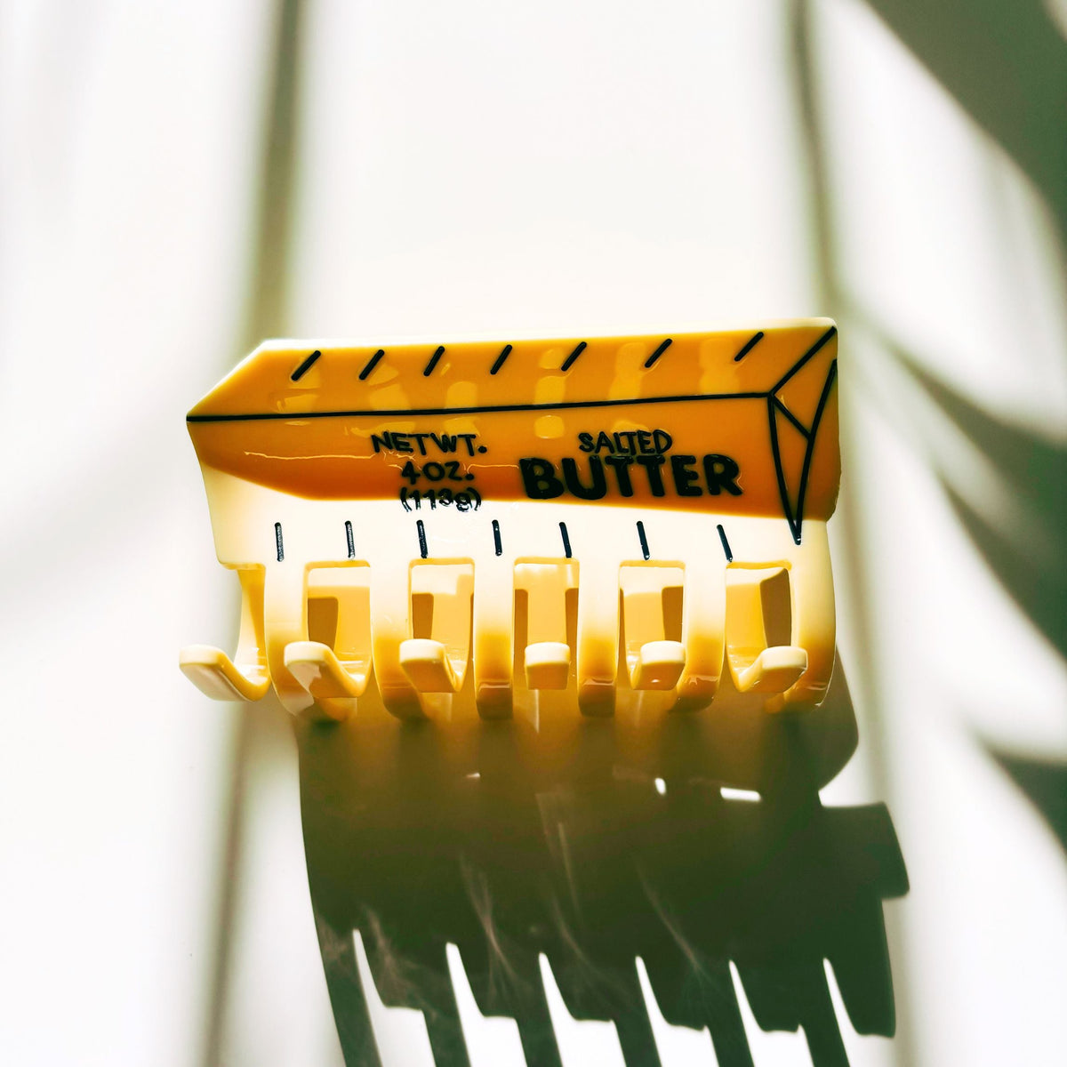 Velvet Claws Stick of Salted Butter Hair Claw | Yellow Claw Clip