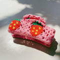 Velvet Claws Strawberry Granny Square Hair Claw