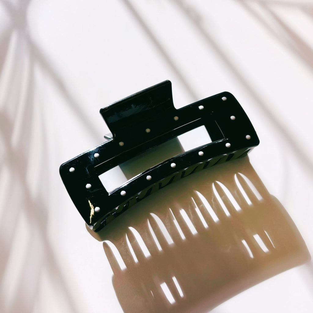 Velvet Claws Uptown Lady in Black Dot Hair Clip