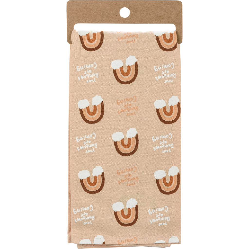 Your Rainbows Are Coming Dish Cloth Towel | Sympathy, Housewarming, or Graduation Gift