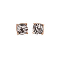 Zebra Stripes Square Stud Earrings