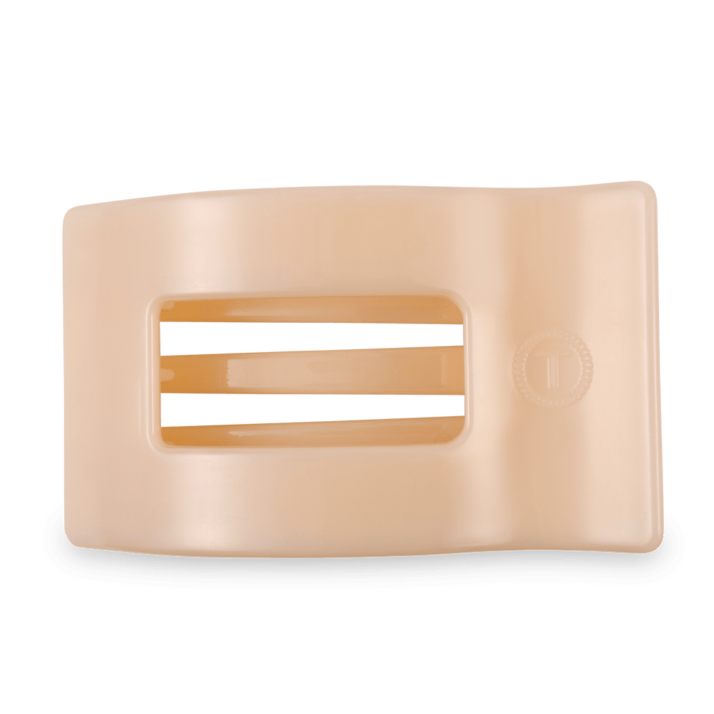 Almond Beige Large Flat Rectangle Hair Clip