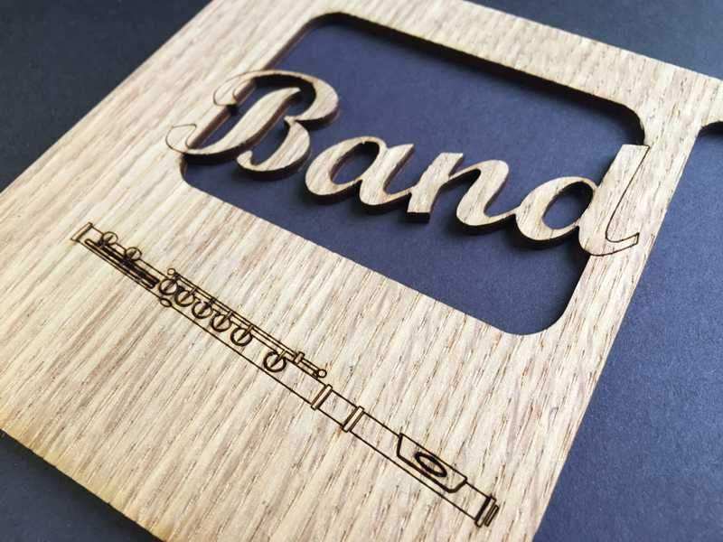 Band Picture Frame - Personalized with instrument
