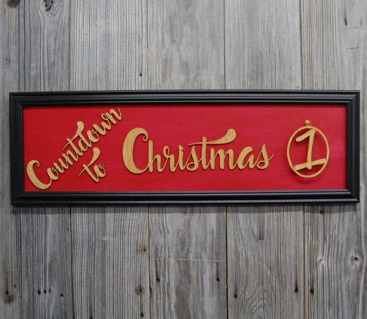 Countdown to Christmas Advent Calendar Wall Decor Sign