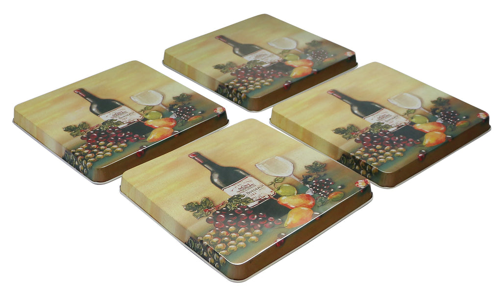 Square Tin Burner Cover, Wine & Vine