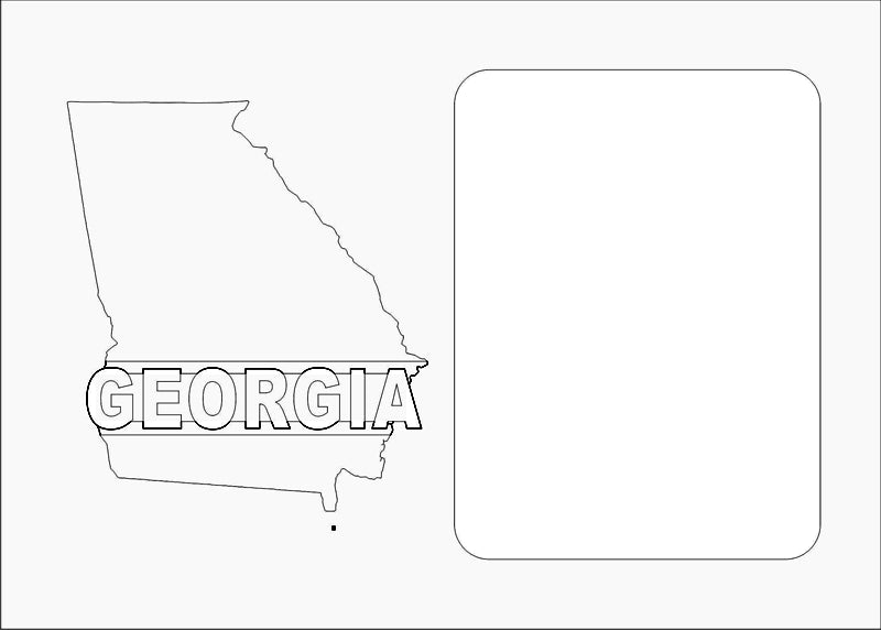 Georgia Picture Frame with State Cutout