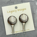 Golf Earrings - Lightweight Wood Stud Earrings