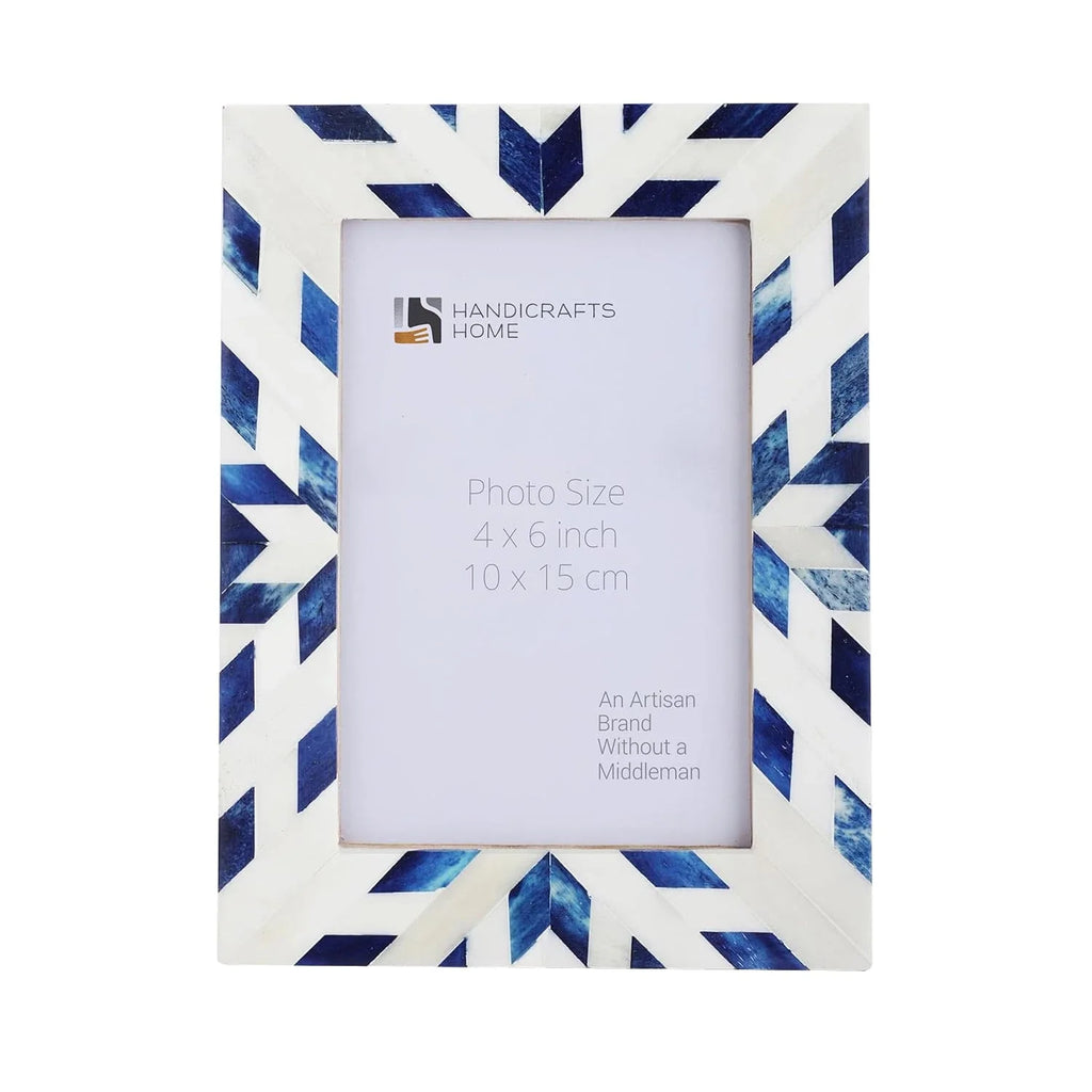 Picture Frames  Hypno Frost Collection Bone Inlay White-Blue, 3 Sizes