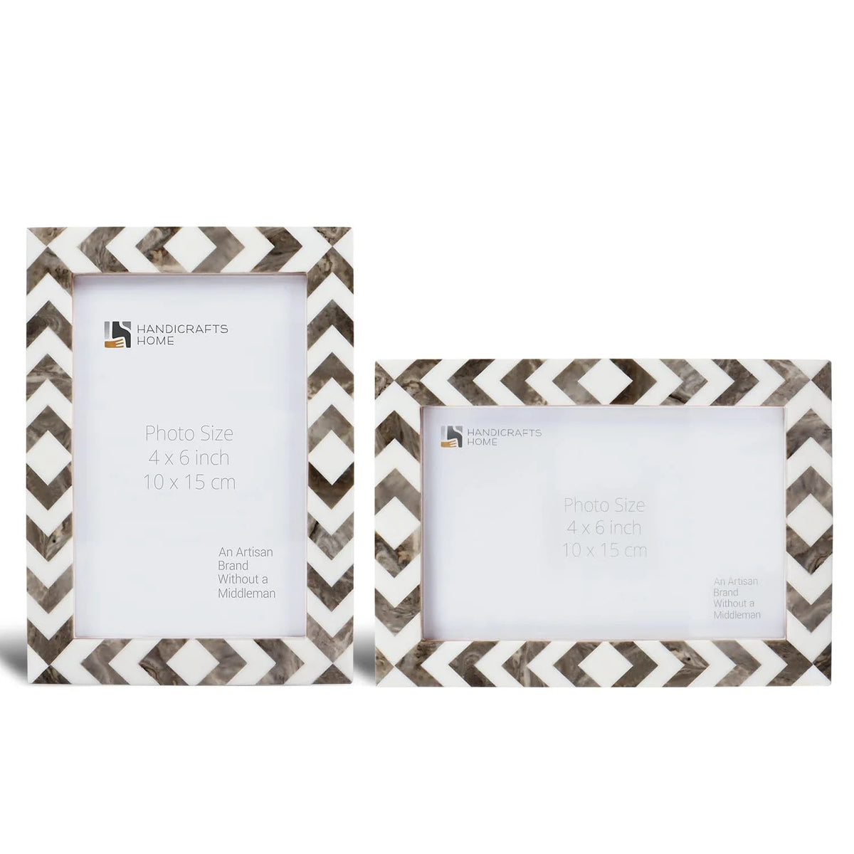 Picture Frame Lisbon Cortica Collection Resin Inlay Brown & White – 3 sizes(Pack of 2)