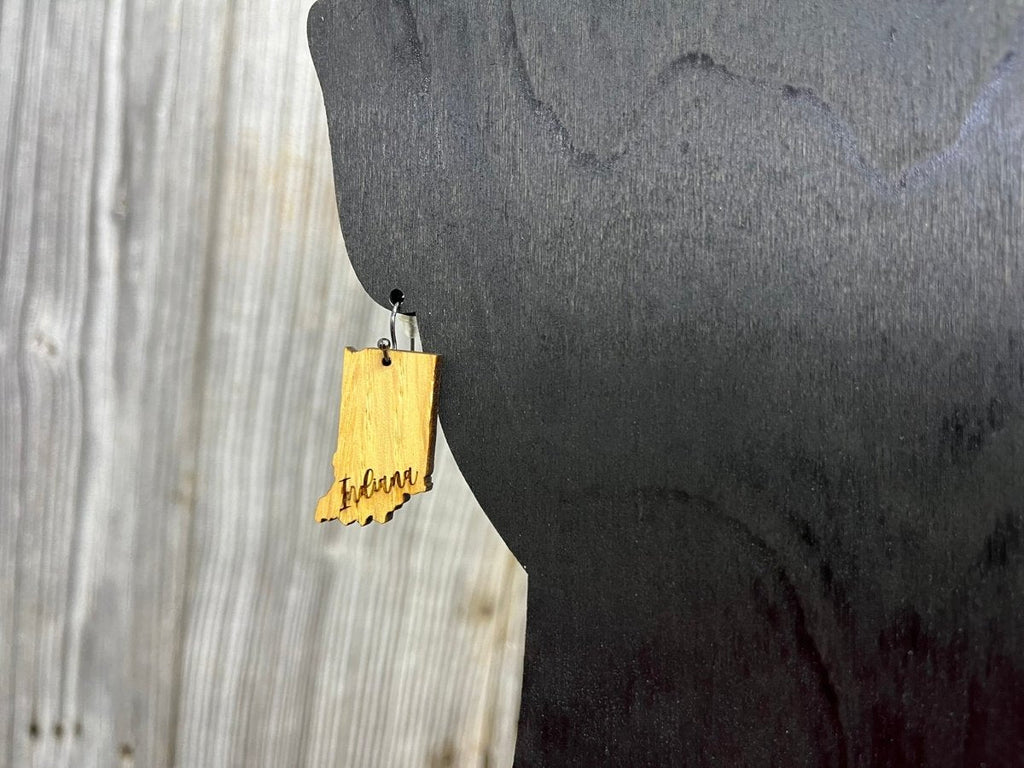 Indiana Earrings - Lightweight Wood Dangle Earrings