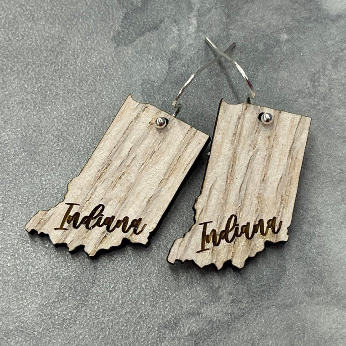 Indiana Earrings - Lightweight Wood Dangle Earrings