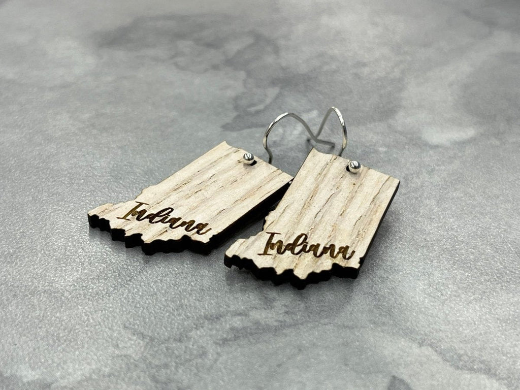 Indiana Earrings - Lightweight Wood Dangle Earrings