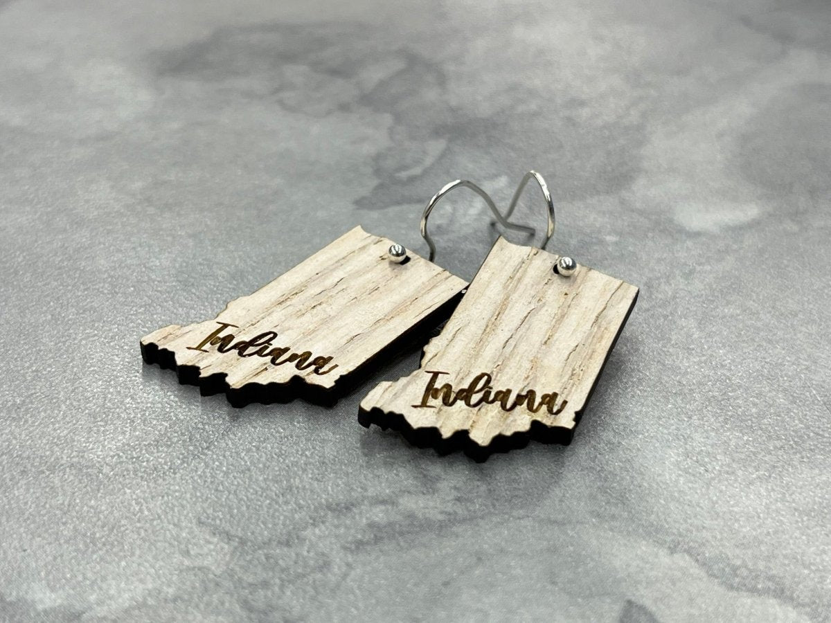Indiana Earrings - Lightweight Wood Dangle Earrings