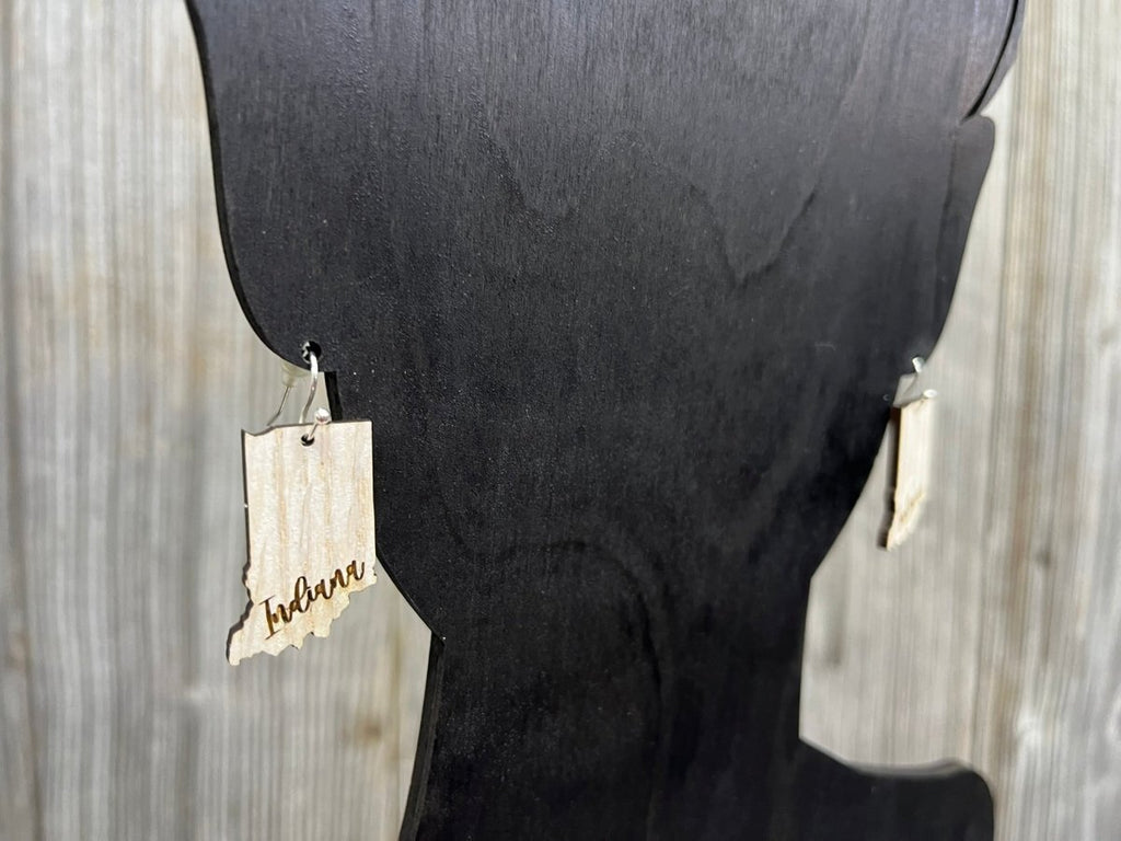 Indiana Earrings - Lightweight Wood Dangle Earrings