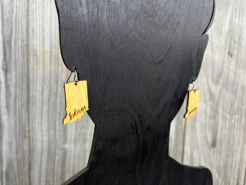 Indiana Earrings - Lightweight Wood Dangle Earrings