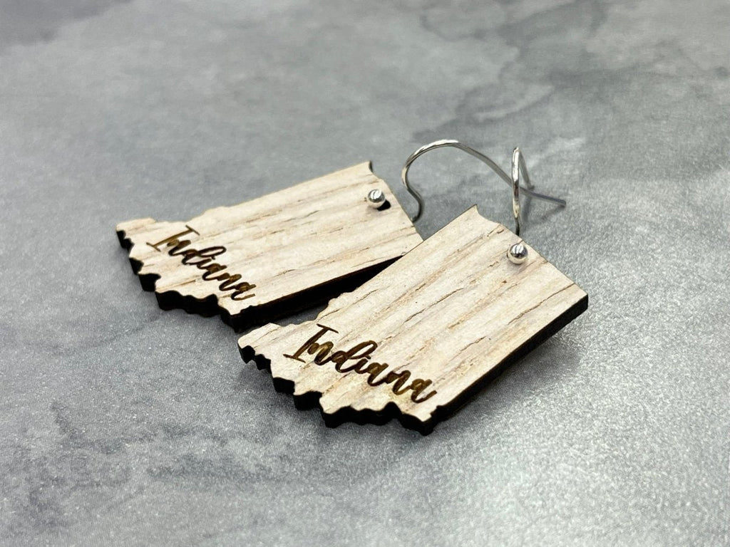 Indiana Earrings - Lightweight Wood Dangle Earrings