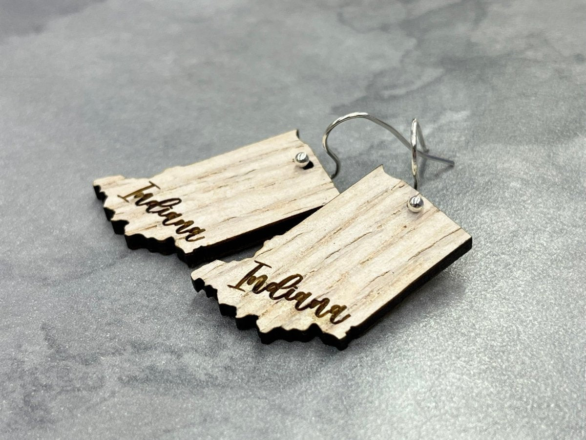 Indiana Earrings - Lightweight Wood Dangle Earrings